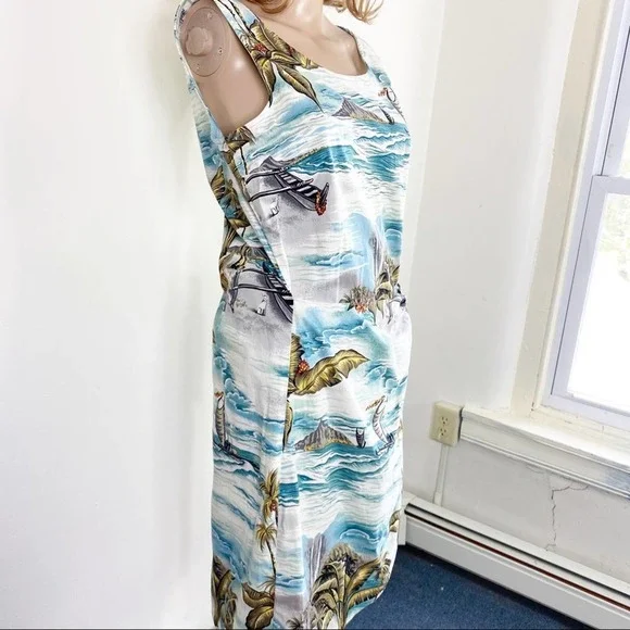 The Hawaiian Original sleeveless tropical dress M - Picture 6 of 11